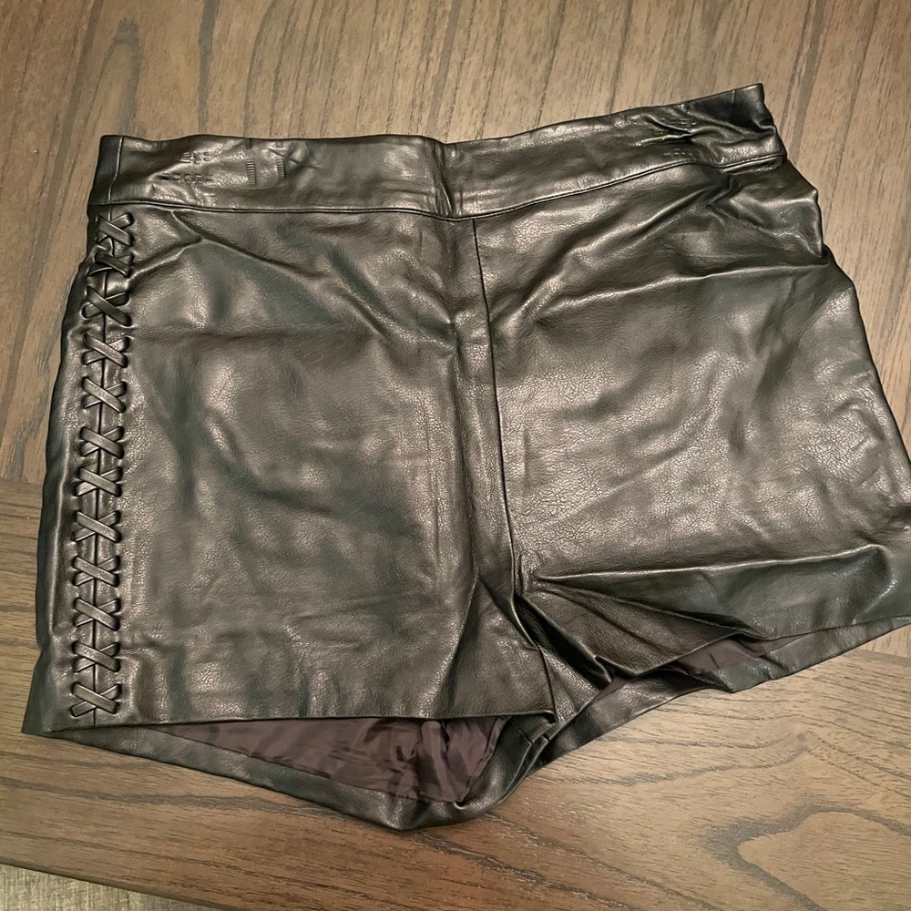 Pleather shorts